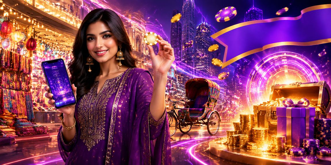 ঢাকায় নিওন আলোয় ক্যাশব্যাক বোনাসের দৃশ্য am5 প্ল্যাটফর্মে