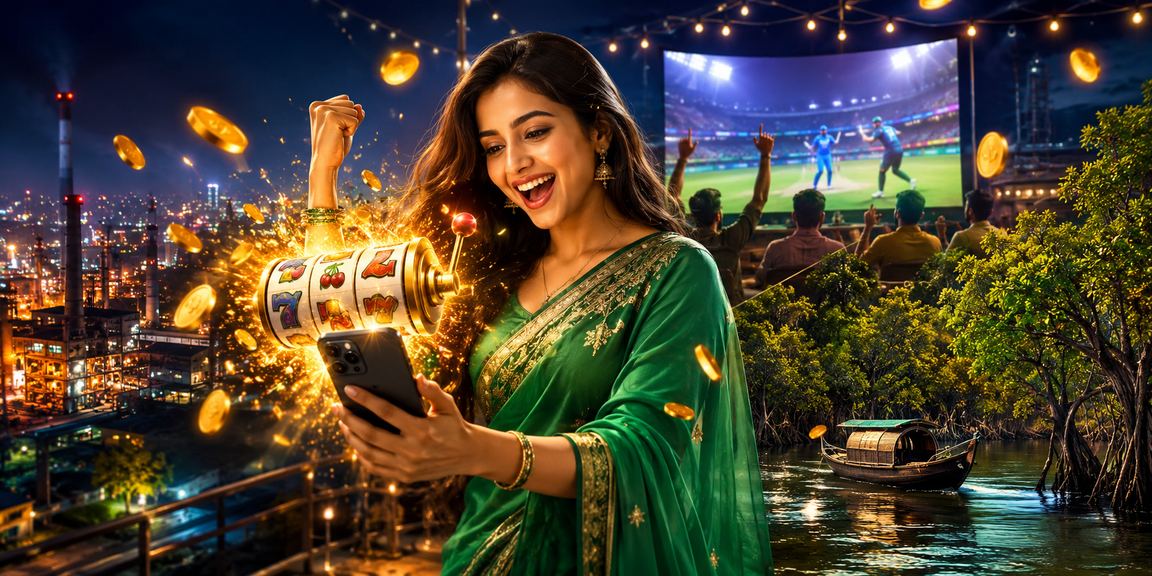 সুন্দরবনের পরিবেশে শাড়ি পরে am5 ক্রিকেট বেটিং ও লটারিতে অংশ নিচ্ছেন একজন নারী
